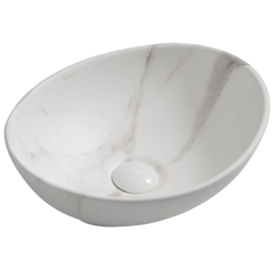 Раковина накладна MIXXUS PREMIUM ELLIPSE-0108 MARBLE 400х330х145mm (MP6526)