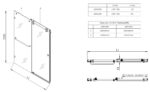 Двері у нішу розсувні KOER SR SD06-120x220-TR-01 прозоре скло EASY CLEAN 8мм хром (KR5367)