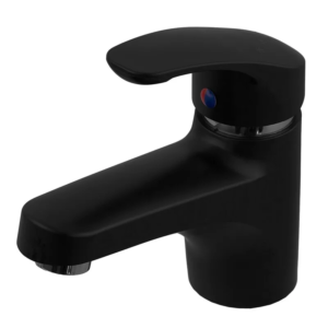 Змішувач для умивальника PLAMIX FIDEL-001 SET MATTE BLACK (з підведенням) (Колір матовий чорний) (PM0660)