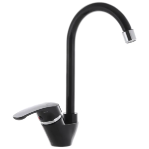 Змішувач для кухні PLAMIX AFINA-011 BLACK (без підведення) (Колір чорний) (PM0579)