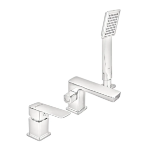 Змішувач на борт ванни HAIBA KUBUS 022 (3-HOLE) (Колір хром) (HB3957)