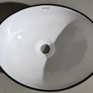 Раковина накладна MIXXUS PREMIUM ELLIPSE-0108 EDGE BLACK 400х330х145mm (MP6527)