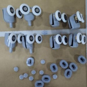Комплект роликів для душових кабін подвійні колеса MIXXUS ROLLERS SCP03-4x4 GRAPHITE 4 верхні + 4 нижні колір сірий (MI8163)