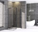 Душова кабіна без піддону MIXXUS PREMIUM BEVEL SC01-90x90x195-TR BLACK прозоре скло 6мм (MI6864)