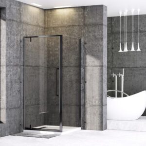 Душова кабіна без піддону MIXXUS PREMIUM BEVEL SC01-90x90x195-TR BLACK прозоре скло 6мм (MI6864)