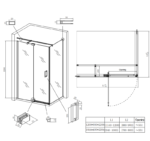 Душова кабіна без піддону KOER SR SC02-120x90x200-TR-01 прозоре скло EASY CLEAN 8мм хром (KR5354)