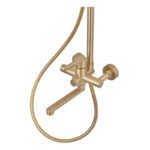 Душова колона зі змішувачем ZERIX REX-009-J BRUSHED GOLD з нерж. сталі (Колір матове золото) (ZX6125)