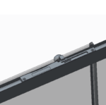 Шторки скляні на ванну розсувні KOER SR BS06-120x150-TR-07 прозоре скло EASY CLEAN 6мм графіт (KR5947)