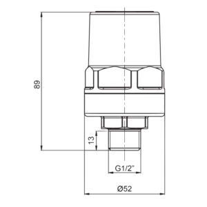 Амортизатор гідроударів Roho R1250-050 - 1/2" Н, PN50 (RO0142)
