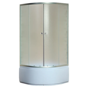 Душова кабіна з високим піддоном MIXXUS PLAIN SCT01-90x90x195-FB SATIN матове скло 4мм (MI6894)