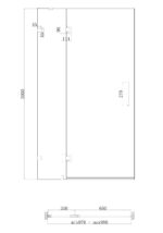 Двері у нішу розпашні KOER SR SD04-100x200-TR-01 прозоре скло EASY CLEAN 10мм хром (KR5386)