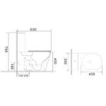 Унітаз-компакт MIXXUS BEVEL-0407-T1 630х350х795mm система змиву TORNADO 1.0 (MI6690)