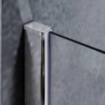 Шторки скляні на ванну розпашні KOER SR BS05-90x140-TR-01 прозоре скло EASY CLEAN 6мм хром (KR5372)