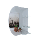 Дзеркало настінне ZERIX SOLO MOZ01-65x85x10 асиметричне з 3-ма полицями (ZX5625)