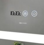 Дзеркало MIXXUS LIGHT MR01-80x60 з LED Touch, Anti-fog, димером, рег. яскравості, годинником (MI5998)