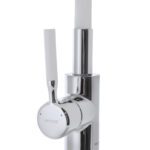 Змішувач для кухні MIXXUS PREMIUM RIO 011 REFL.WHITE з гнучким виливом (Колір нерж+вилив білий) (MI5814)