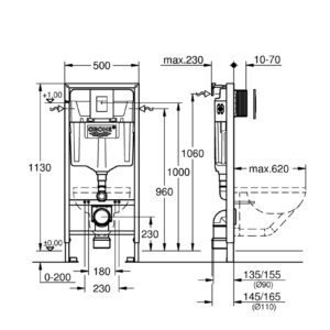 Система інсталяції для унітазу 3 в 1 Grohe Rapid SL (38772001)