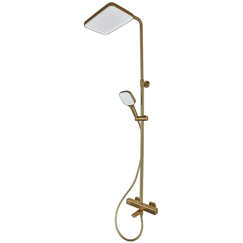 kcs-82b7263b92764320dc9daa82.png Душова колона MIXXUS PREMIUM VIRGO 009-J BRUSHED GOLD з термостат. змішувачем, 3 функції (Колір матове золото) (MI6649)