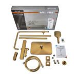 Душова колона MIXXUS PREMIUM VIRGO 009-J BRUSHED GOLD з термостат. змішувачем, 3 функції (Колір матове золото) (MI6649)