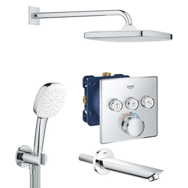 kcs-8551b118584b533e66860551.png Набір для комплектації вани з Tempesta Cube 250 Grohe Eurocube (26415SC6)