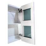 Дзеркальна шафка MIXXUS PREMIUM OLIVARY CM01-70x70x13 з LED Touch, димером, рег. яскравості (MI8295)