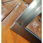 Шторки скляні на ванну розсувні KOER SR BS06-120x150-TR-07 прозоре скло EASY CLEAN 6мм графіт (KR5947)