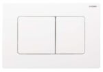 Панель змиву KOER KT-0602-03 240x160x10mm пластикова, кнопка квадратна (колір білий) (KR5180)