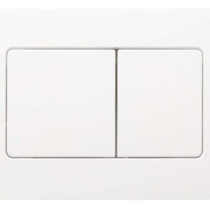 Панель змиву KOER KT-0602-03 240x160x10mm пластикова, кнопка квадратна (колір білий) (KR5180)
