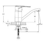 Змішувач для умивальника HAIBA XIDE 555-15CM NUT (Колір хром) (HB0404)