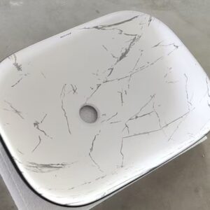 Раковина накладна MIXXUS PREMIUM DIVERSE-0112 MARBLE-BLACK 455х325х135mm (MP6541)