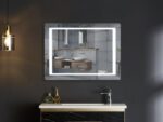 Дзеркало MIXXUS STYLE MR03-70x50 з LED Touch, Anti-fog, димером, рег. яскравості, годинником (MI6006)