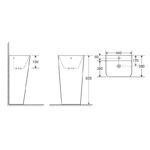 Раковина моноблок MIXXUS STYLE-1101 440х380х830mm (отвір під змішувач, перелив) (MI6696)