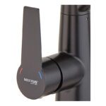 Змішувач для кухні MIXXUS FUL-021 BLACK REFL.BLACK з гнучким виливом з нерж. сталі SUS304 з виходом для питної води (Колір чорний+вилив чорний) (MI6021)