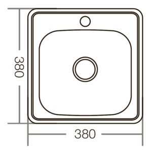 Мийка Zerix Z3838-06-160MD (micro decor) (ZM5574)