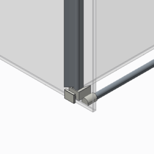 Бічна стінка до кабіни KOER SR SW01-90x200-TR-01 прозоре скло EASY CLEAN 8мм хром (KR5381)