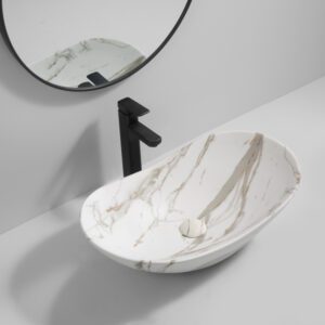 Раковина накладна MIXXUS PREMIUM WAVE-0105 MARBLE 620х360х160mm (MP6559)