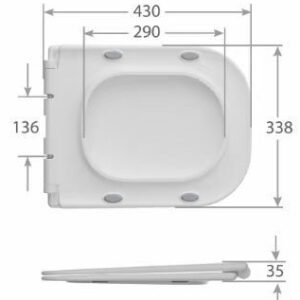 Унітаз-компакт MIXXUS QUADRO-0404-T1 620x355x805mm система змиву TORNADO 1.0 (MI6688)