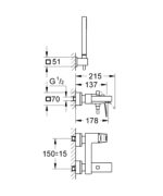Змішувач для ванни Grohe Eurocube (23141000)