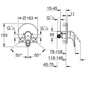 Змішувач для душу Grohe Eurostyle (33635003)