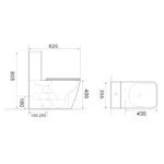 Унітаз-компакт MIXXUS QUADRO-0404-T1 620x355x805mm система змиву TORNADO 1.0 (MI6688)