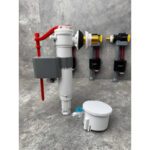 Комплект арматури: KOER KT-0304-1/2" наповнювальна з універсальним підведенням + Холдер для освіжаючих пігулок для унітазу, латунне різьблення 1/2" (KR5834)