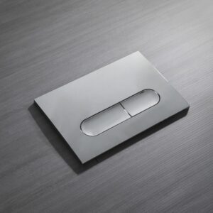 Панель змиву KOER KT-0608-01 240x160x10mm пластикова, кнопка закруглена (колір хром) (KR6124)
