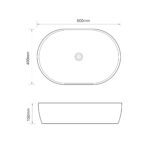Раковина накладна MIXXUS PREMIUM ELLIPSE-0105 EDGE GOLD 600х400х150mm (MP6564)