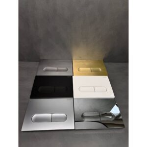 Панель змиву KOER KT-0608-01 240x160x10mm пластикова, кнопка закруглена (колір хром) (KR6124)