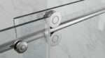 Двері у нішу розсувні KOER SR SD06-120x220-TR-01 прозоре скло EASY CLEAN 8мм хром (KR5367)