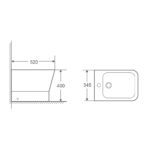 Біде підлогове MIXXUS PREMIUM STYLE-0601 520х345х395mm (MP6603)