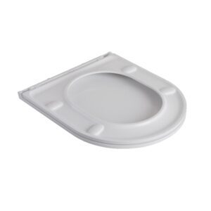 Сидіння-кришка для унітазу MIXXUS SEAT COVER ELLIPSE-BEVEL-2002 430x360x30mm дюропластове швидкознімне з мікроліфтом (MI8427)