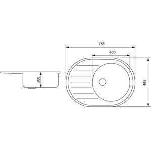 Мийка кухонна Zerix ZS-7750R-12 Коричнева (ZX4560)