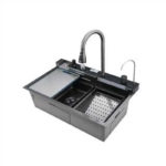 Мийка багатофункціональна з вбудованим змішувачем MIXXUS MH7546-SET-06 MICRO DECOR GRAPHITE з нерж. сталі (MI8414)