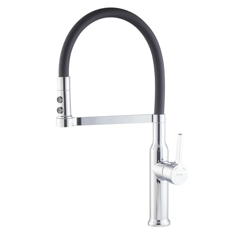 kcs-ad2c1ab1fa06a9c5ad926abc.png Змішувач для кухні MIXXUS PREMIUM PULL 017 REFL.BLACK (Колір хром+силік. вилив чорний) (MI8277)